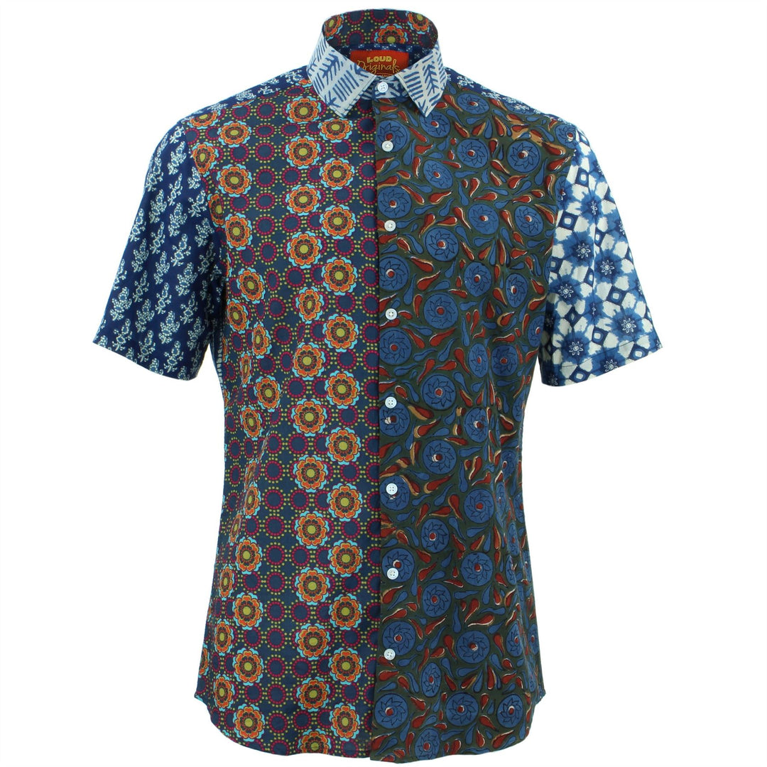 Tailored Fit Short Sleeve Shirt - Random Mixed Panel