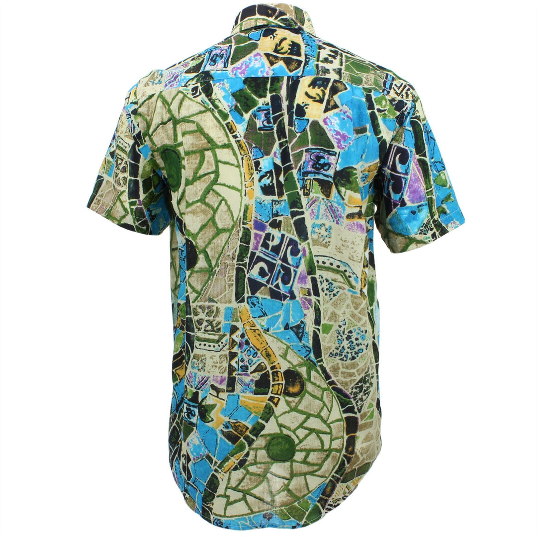 Regular Fit Short Sleeve Shirt - Mosaic Tiles