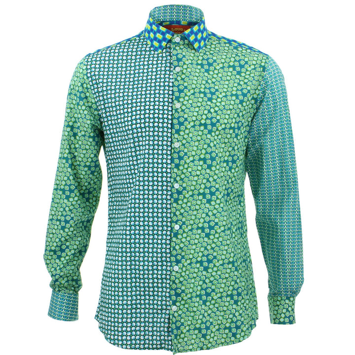 Slim Fit Long Sleeve Shirt - Random Mixed Panel