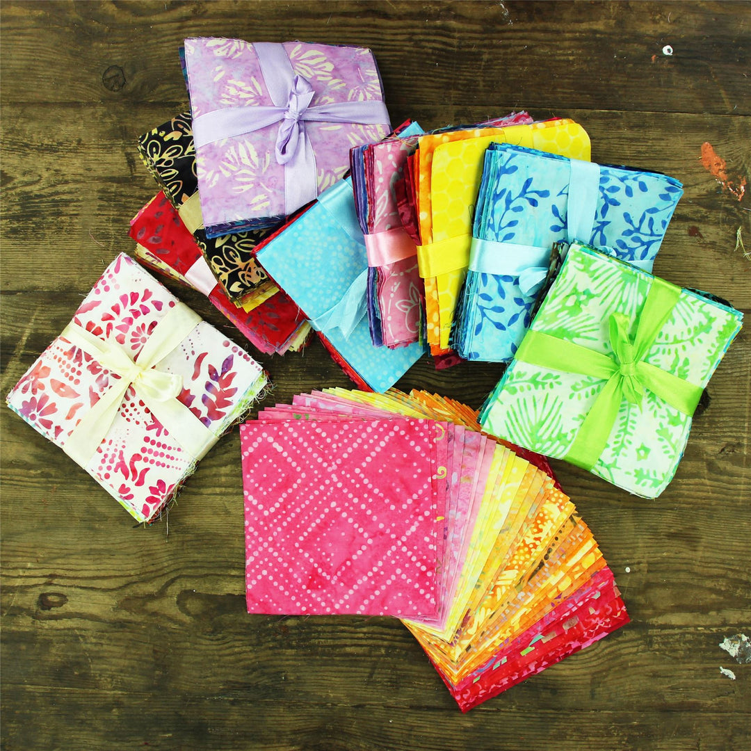 Charm Pack - 40 x 5" Squares of Cotton Batik