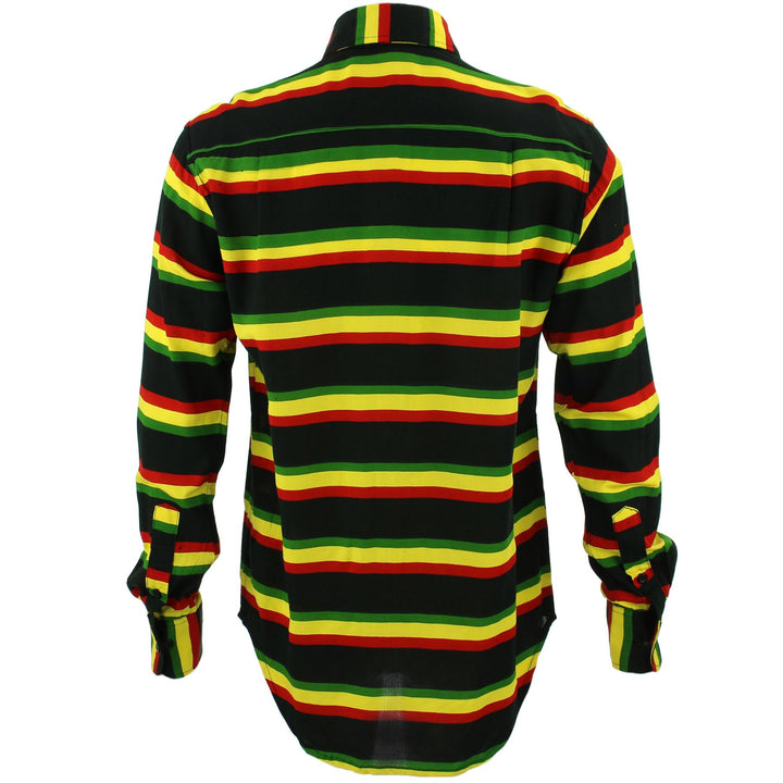 Regular Fit Long Sleeve Shirt - Rasta Stripe