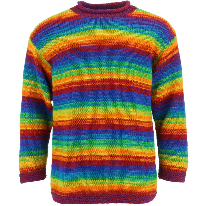 Chunky Wool Knit Jumper - SD Shredded Rainbow