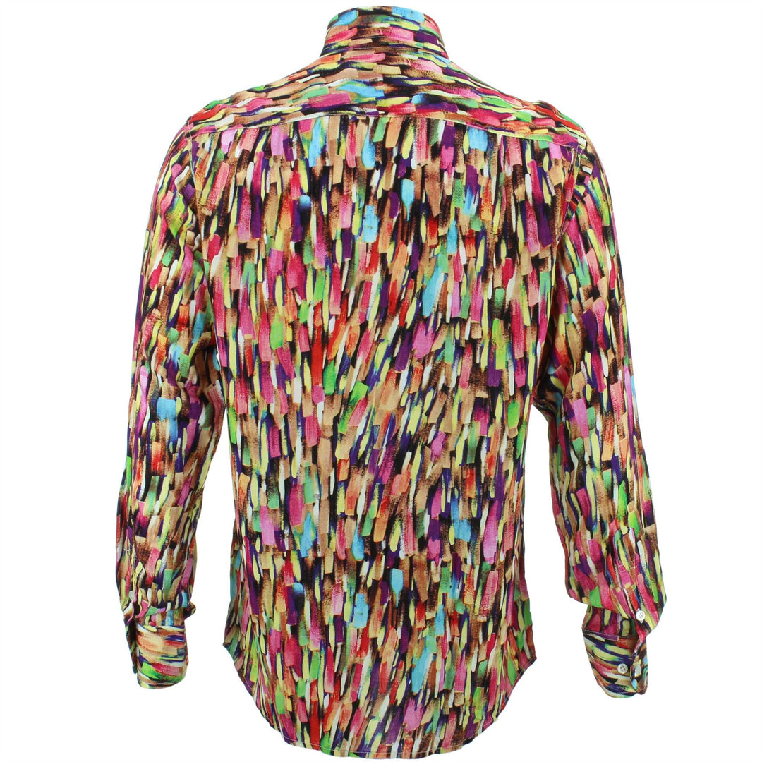 Regular Fit Long Sleeve Shirt - Brushstrokes