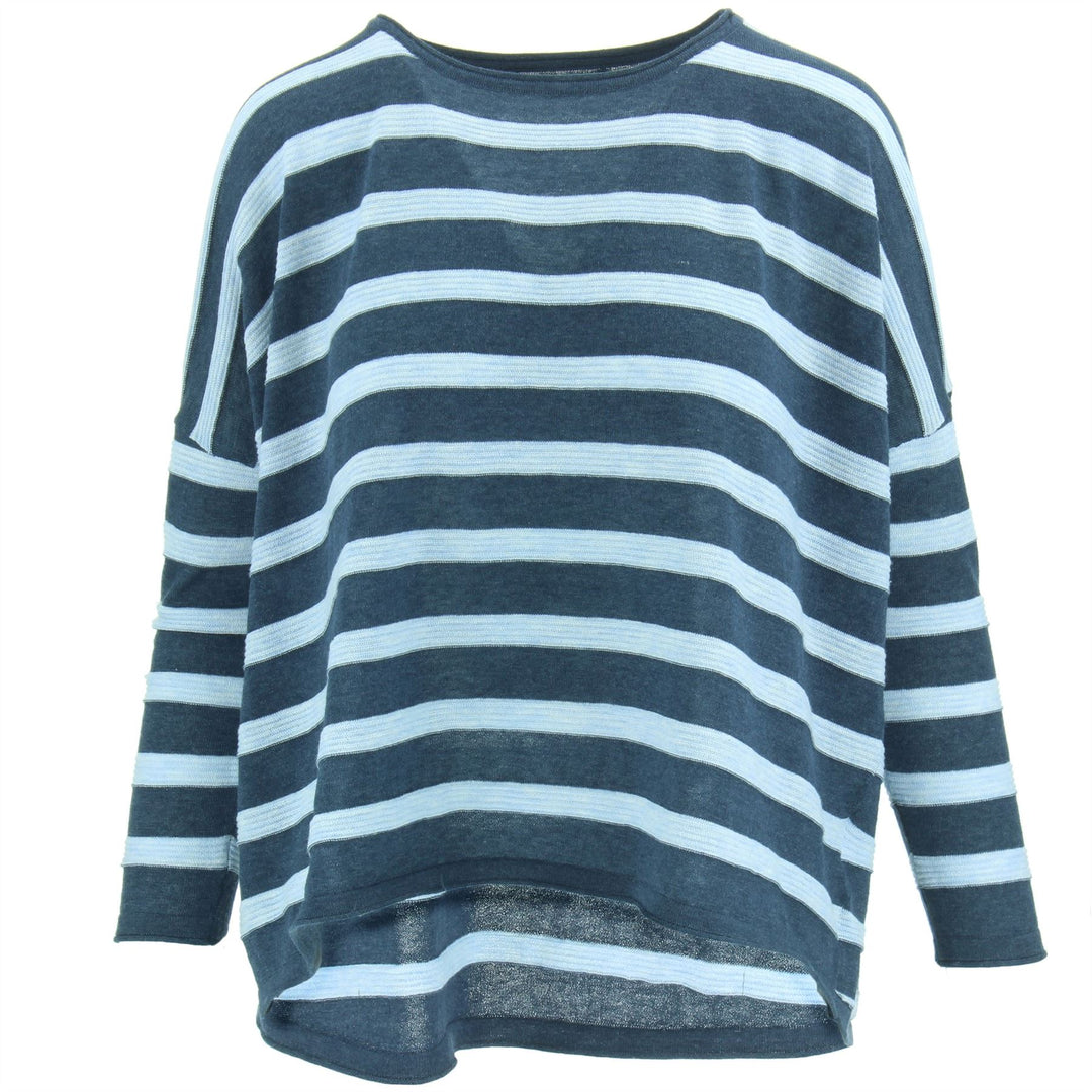 Loose Knitted Jumper - Blue