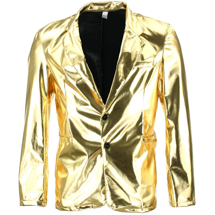 Shiny Metallic Blazer - Gold