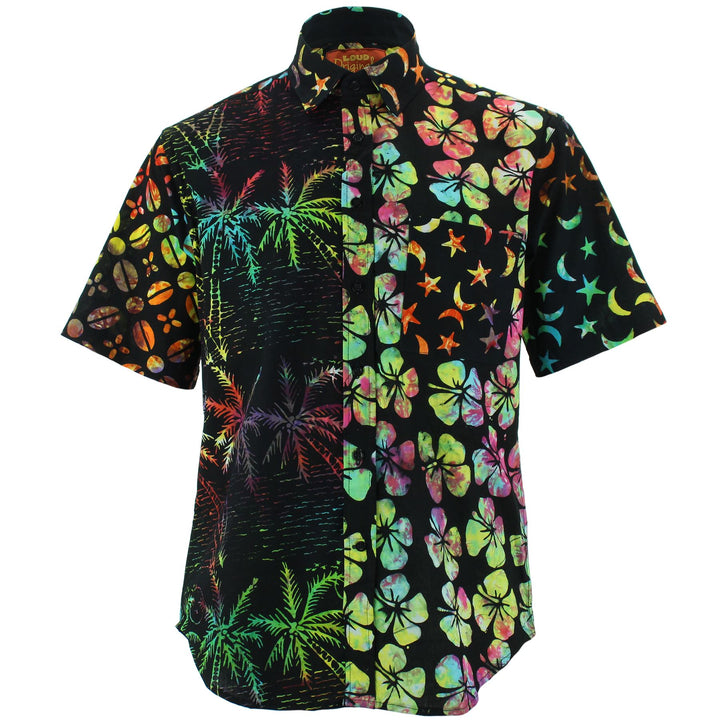 Regular Fit Short Sleeve Shirt - Random Mixed Panel - Batik