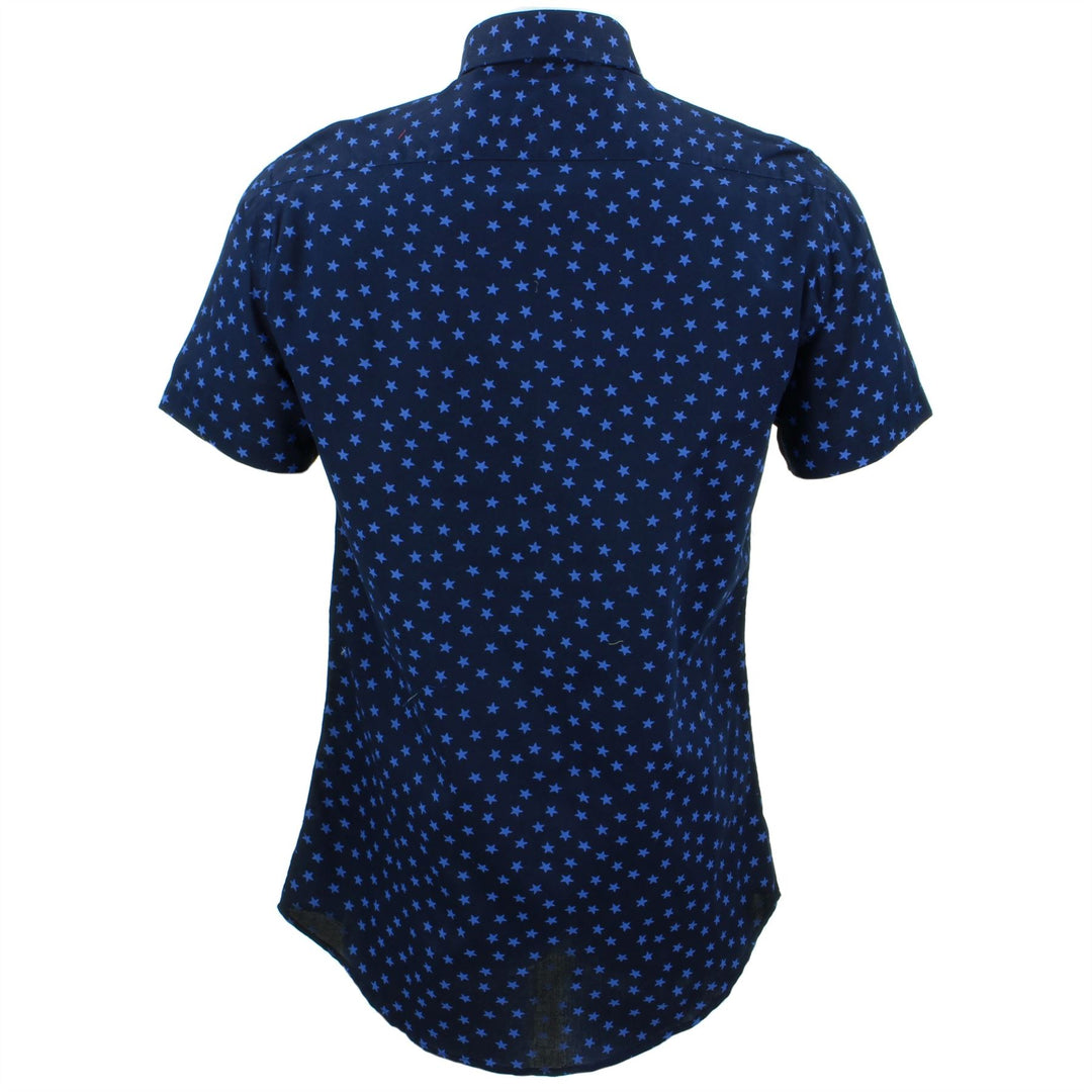 Tailored Fit Short Sleeve Shirt - Ditzy Blue Stars