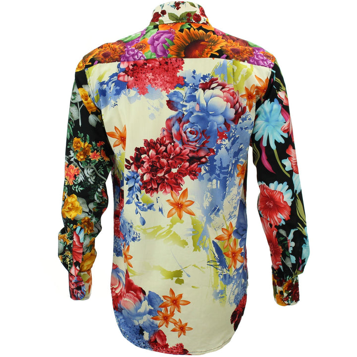 Regular Fit Long Sleeve Shirt - Random Mixed Panel - Floral