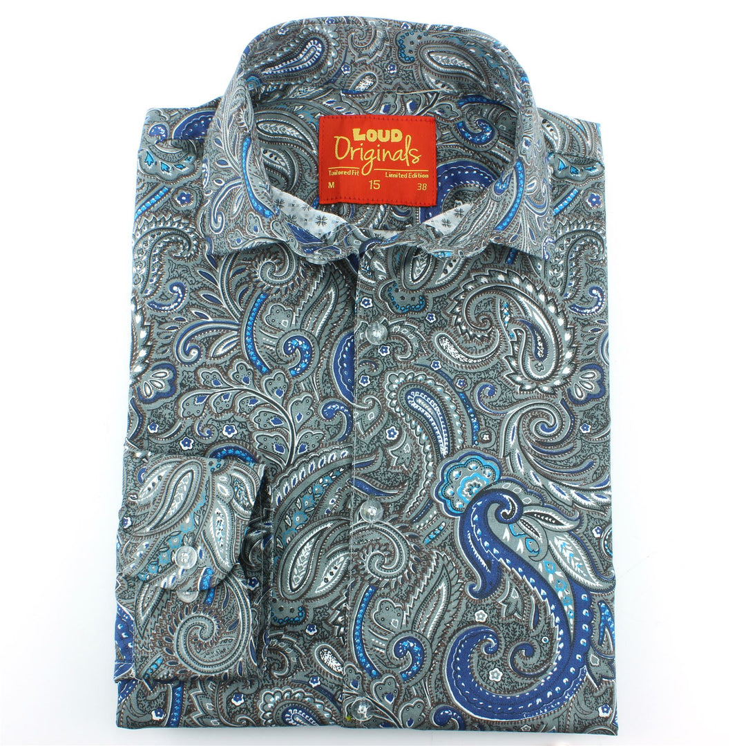 Slim Fit Long Sleeve Shirt - Floral Paisley