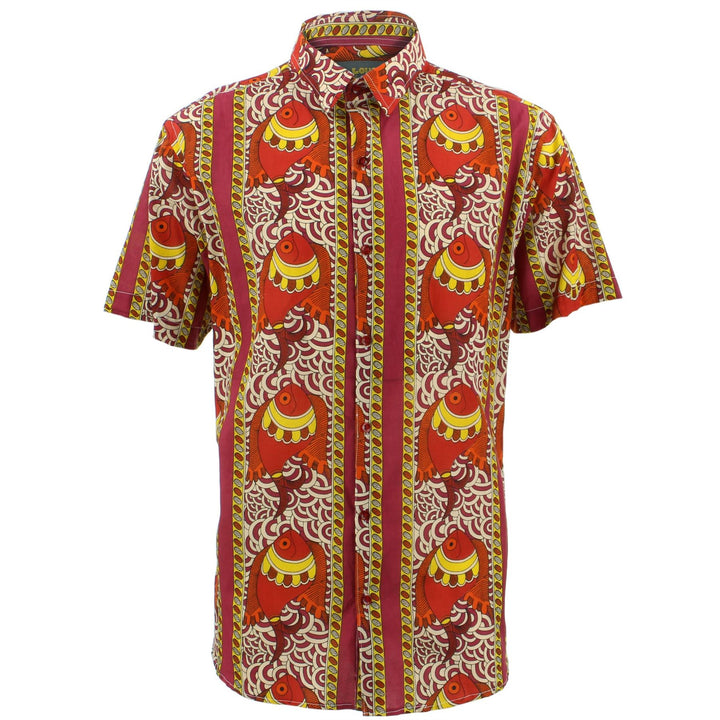 Slim Fit Short Sleeve Shirt - Fire Fish