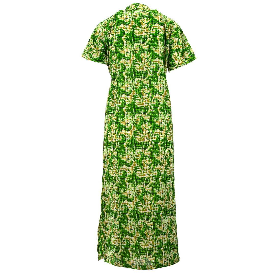 Mandarin Maxi Dress - Soft Moss