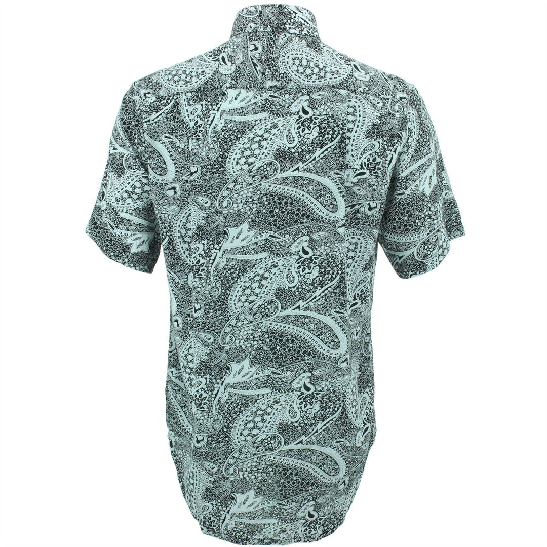 Regular Fit Short Sleeve Shirt - Mono Paisley