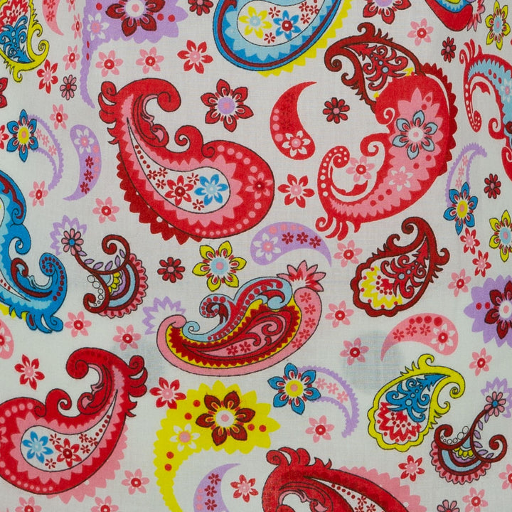 Shirred Super Top - Vibrant Paisley