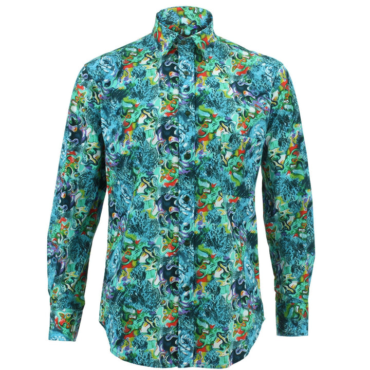 Regular Fit Long Sleeve Shirt - Watercolours