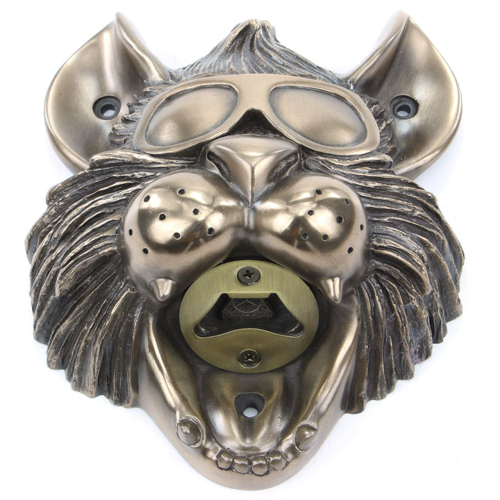 Wall Mounted Character Bottle Opener - Kool Kat (Bronze)