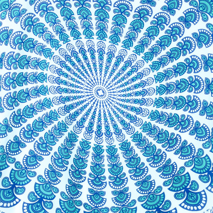 Viscose Rayon Sarong - Mandala - Green & Blue