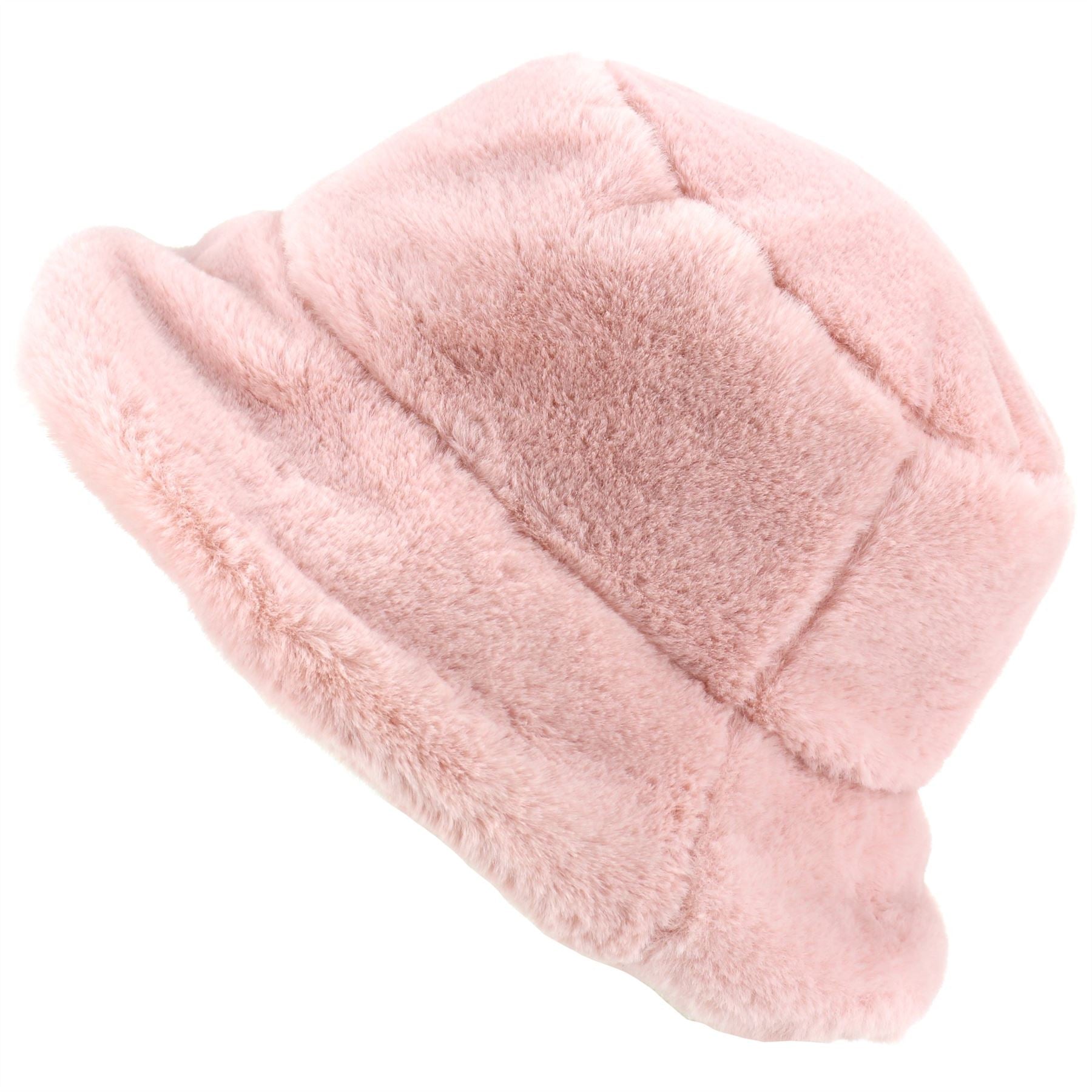 Pink fuzzy bucket hat online