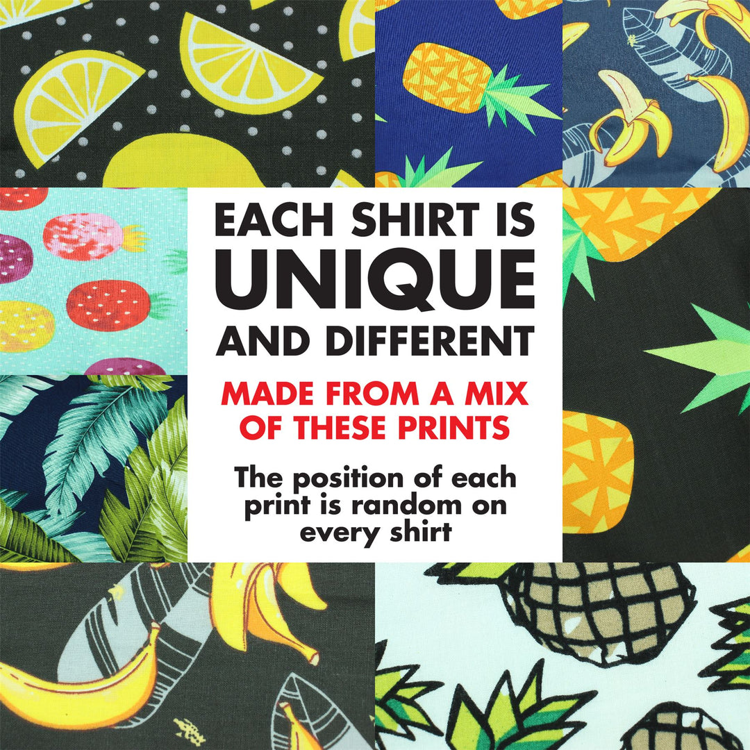 Regular Fit Short Sleeve Shirt - Random Mixed Panel - Fruity