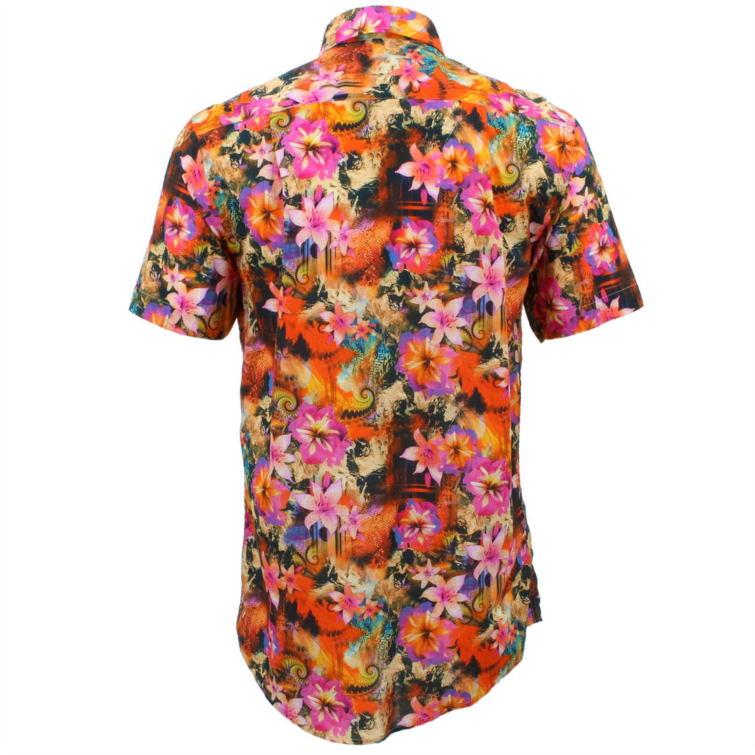 Regular Fit Short Sleeve Shirt - Multi-coloured Floral