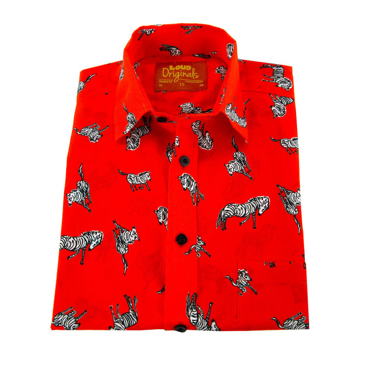 Regular Fit Short Sleeve Shirt - The Red Zebra