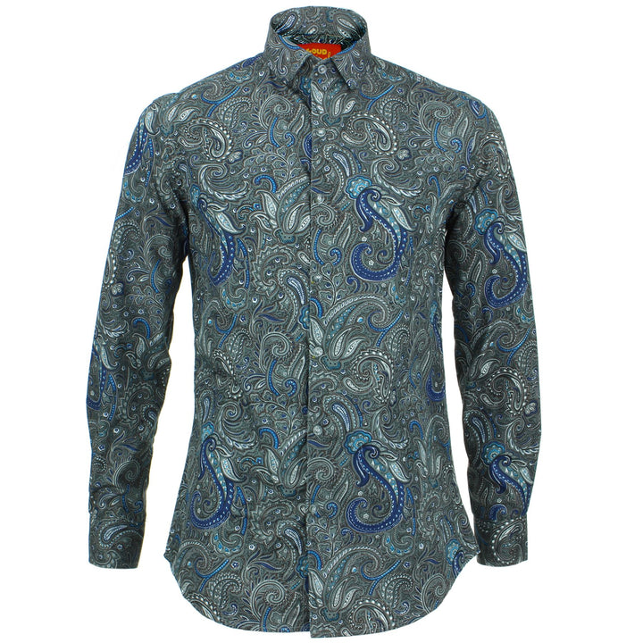 Slim Fit Long Sleeve Shirt - Floral Paisley