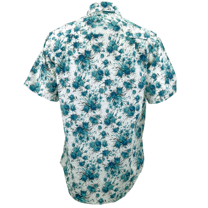 Regular Fit Short Sleeve Shirt - Mint Roses