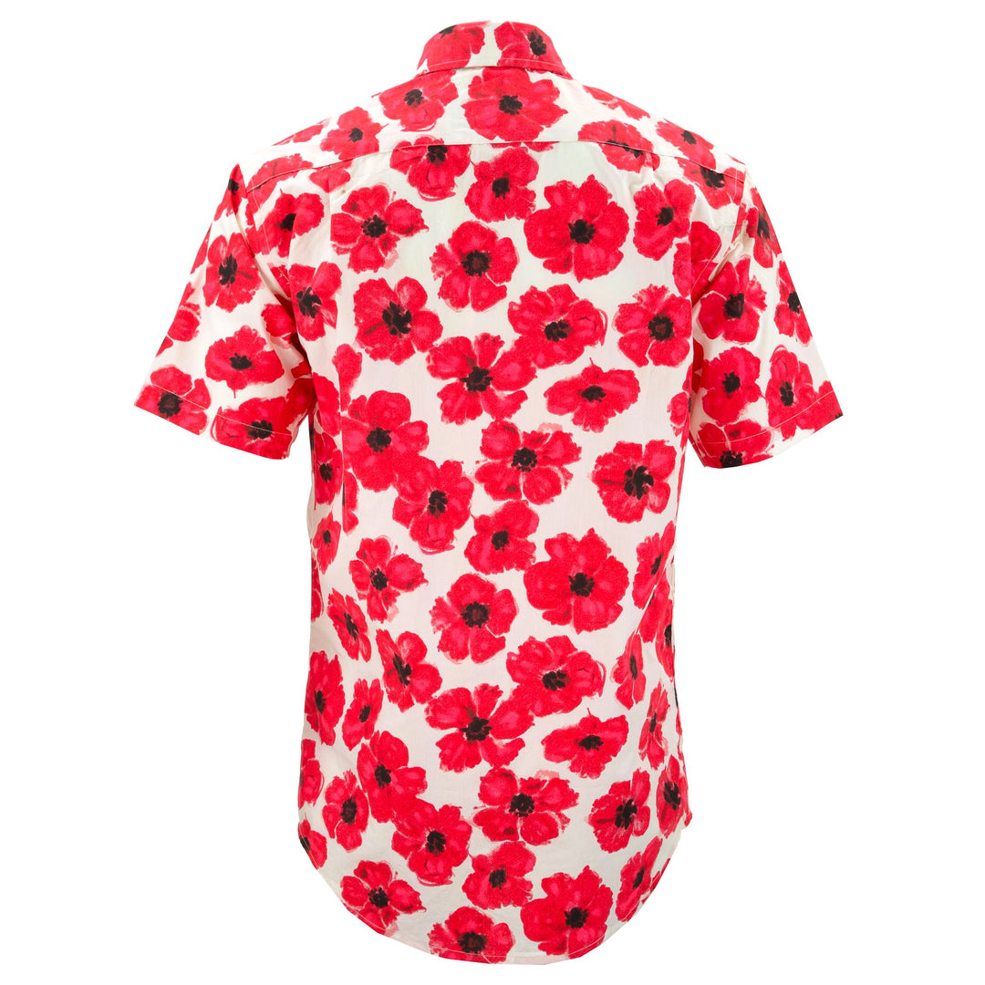 Regular Fit Short Sleeve Shirt - Poppies