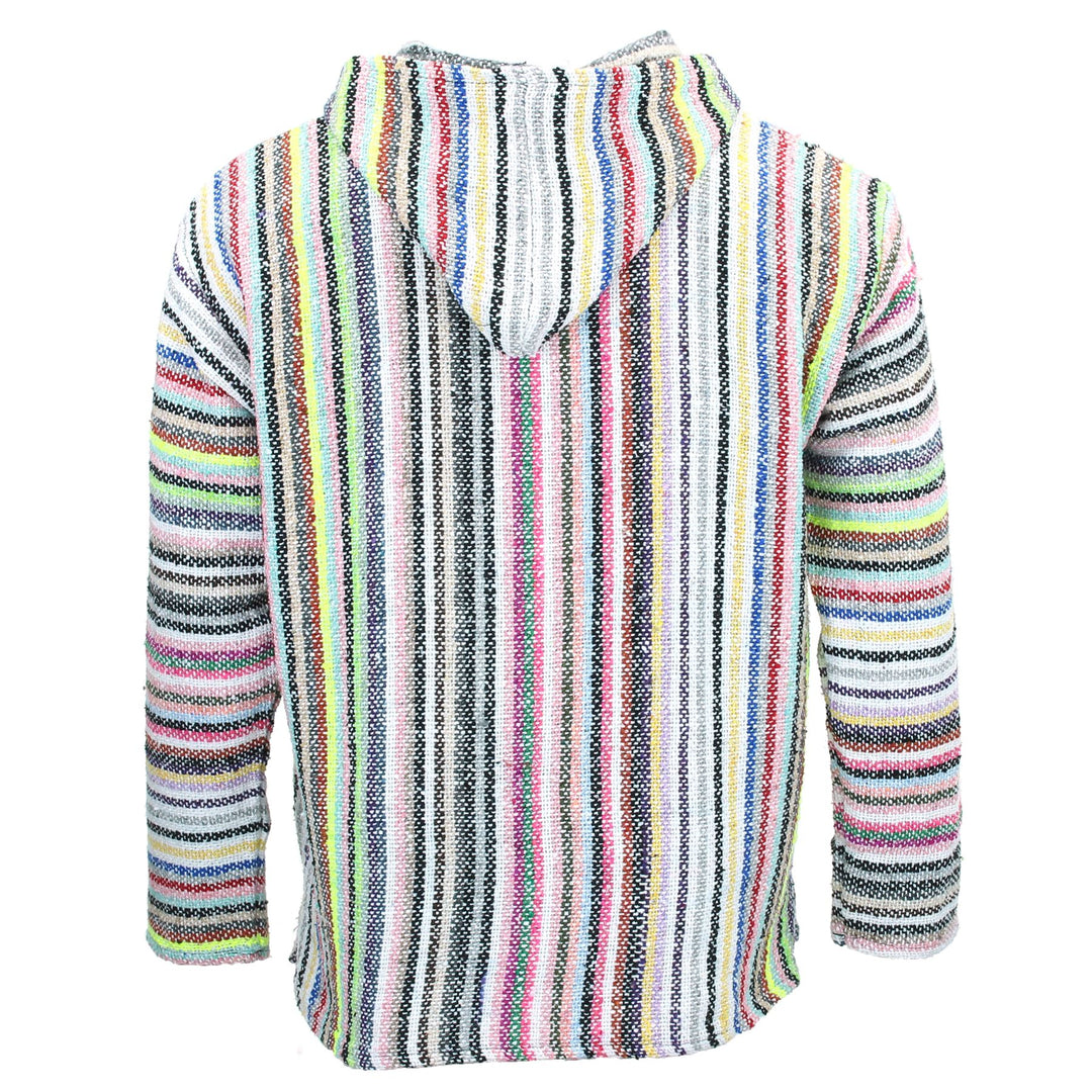 Recycled Mexican Baja Jerga Hoody - Candy Stripe