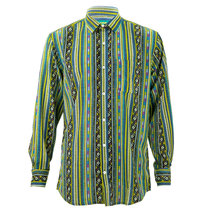 Regular Fit Long Sleeve Shirt - Aztec