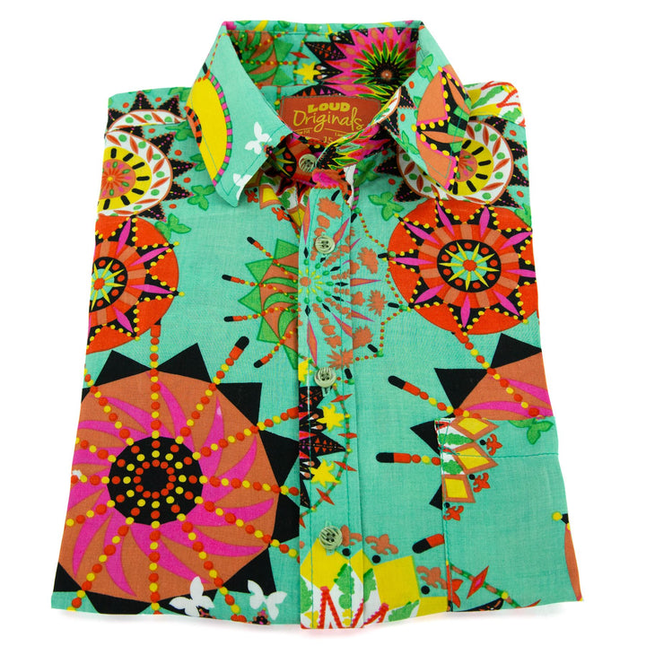 Regular Fit Short Sleeve Shirt - Carnival Suzani - Green