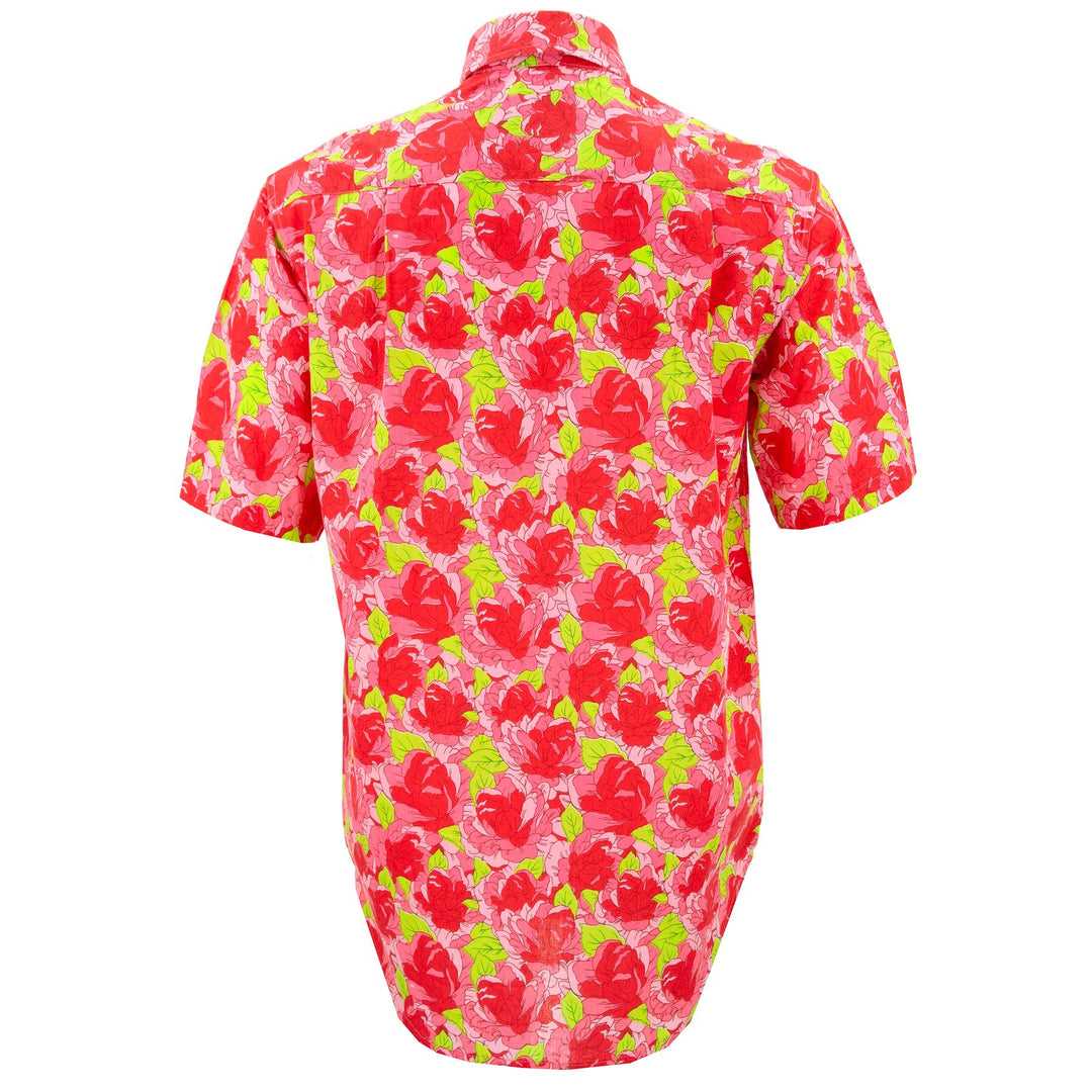 Regular Fit Short Sleeve Shirt - Red Floral