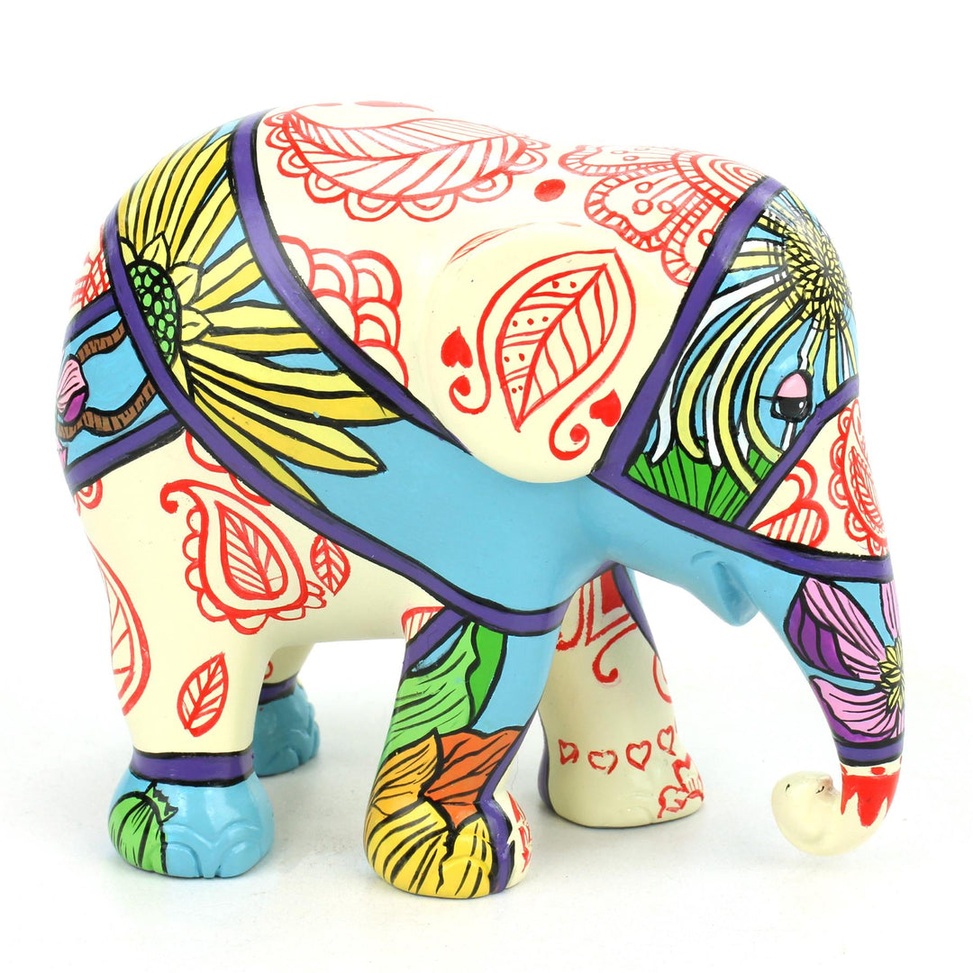 Limited Edition Replica Elephant - Henna and Head Scarves (10cm)