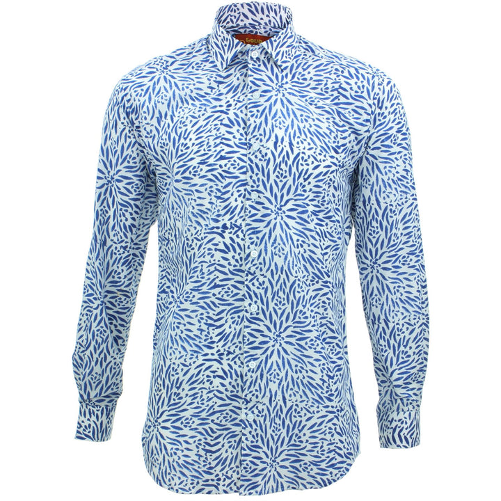 Tailored Fit Long Sleeve Shirt - Block Print - Stamen