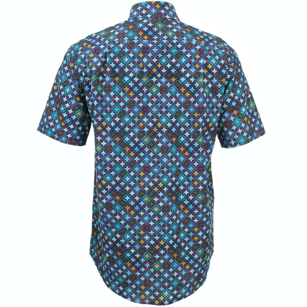 Regular Fit Short Sleeve Shirt - Diamond Block