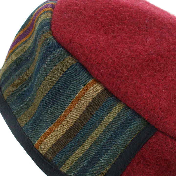 Nepalese Wool Smoking Hat - Red