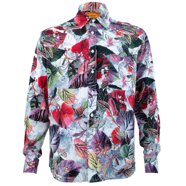 Regular Fit Long Sleeve Shirt - Autumn Leaves