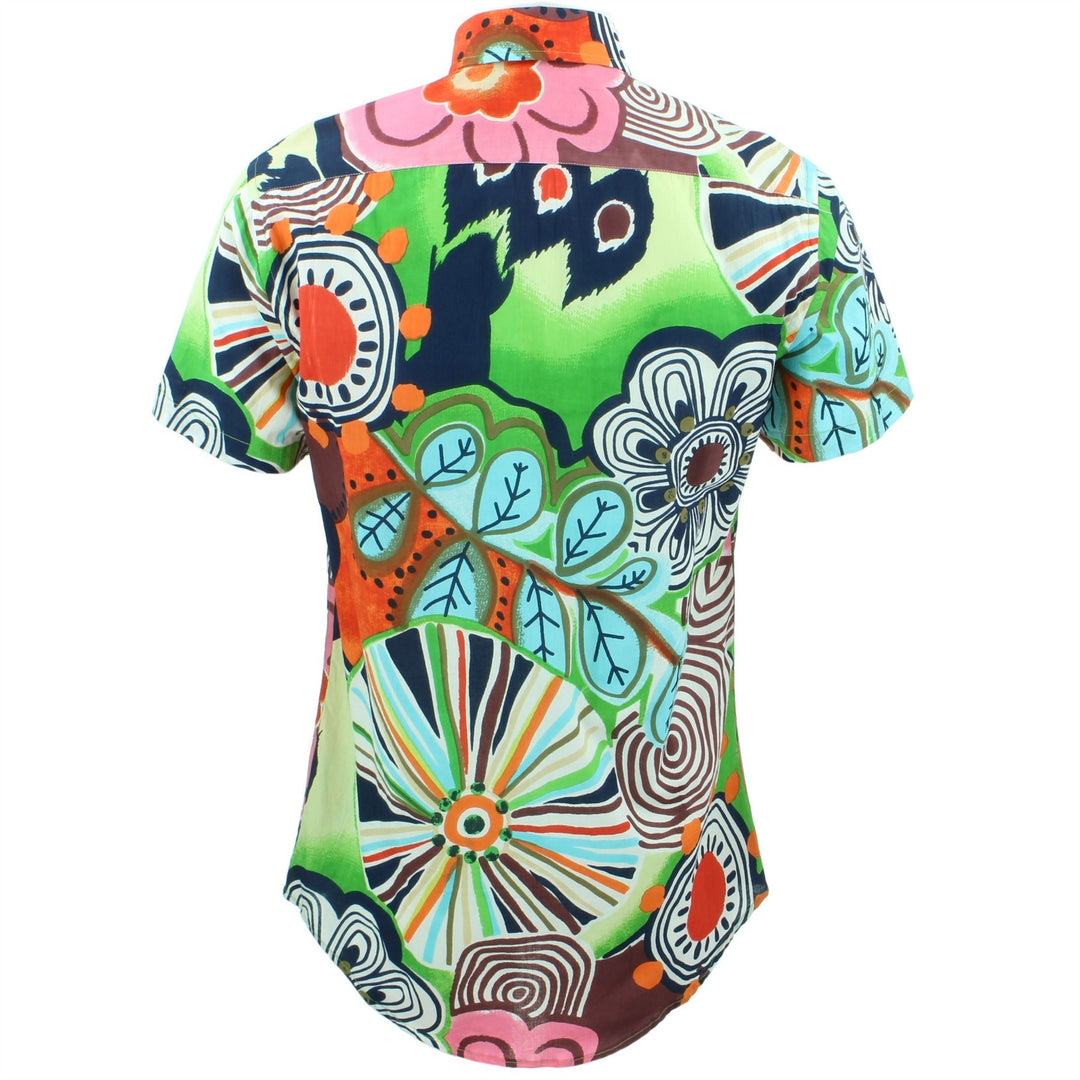 Tailored Fit Short Sleeve Shirt - Floral Fairground