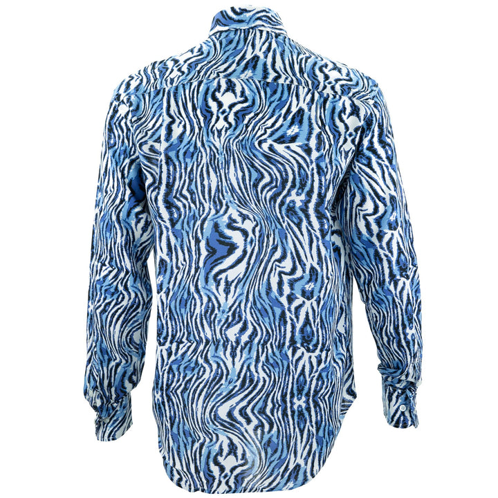 Regular Fit Long Sleeve Shirt - Blue Zebra