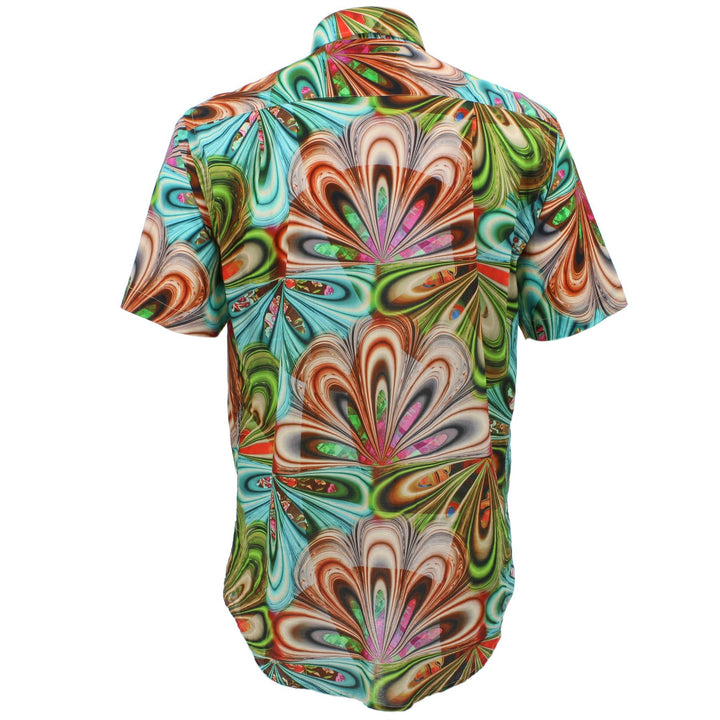 Regular Fit Short Sleeve Shirt - Psychedelic 70s Swirls