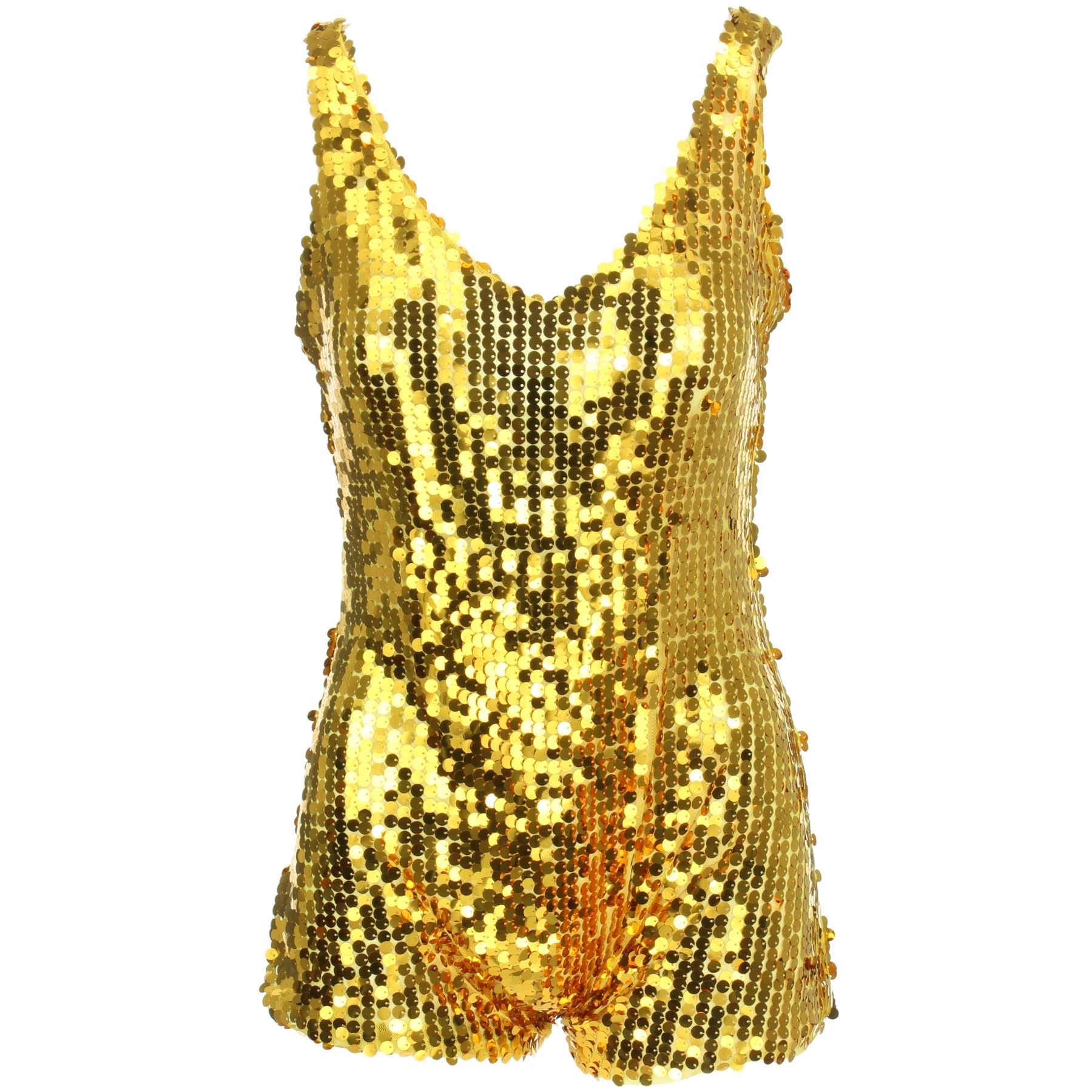 Gold glitter playsuit online