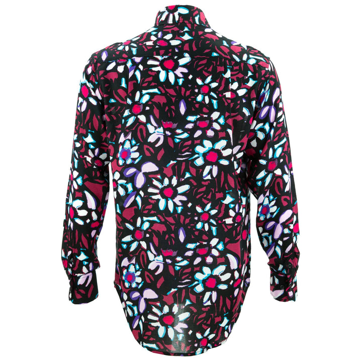 Regular Fit Long Sleeve Shirt - Floral Sketch