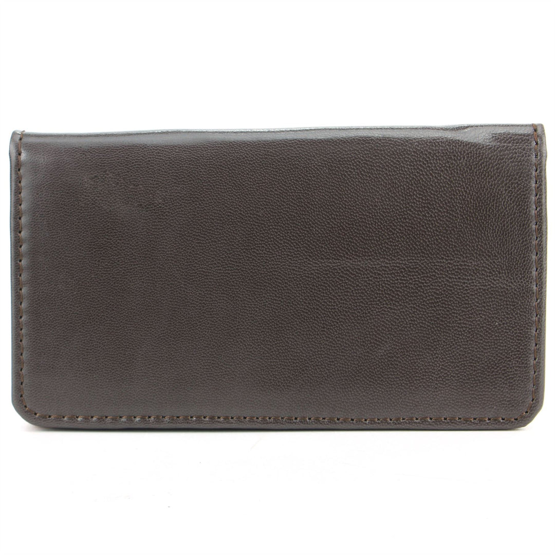 Real Leather Colourful Purse Wallet - Brown