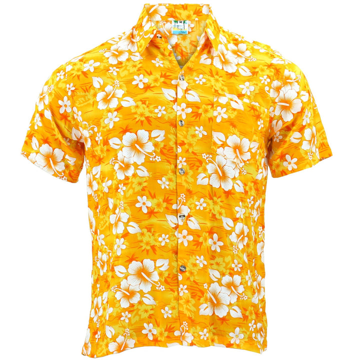 Short Sleeve Hawaiian Shirt - Yellow