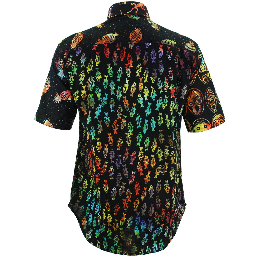 Regular Fit Short Sleeve Shirt - Random Mixed Panel - Tribal Batik