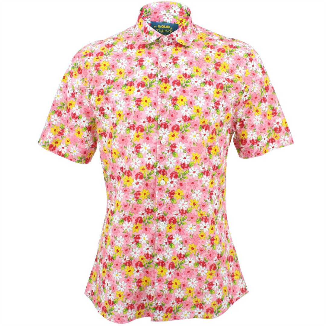 Slim Fit Short Sleeve Shirt - Daisies