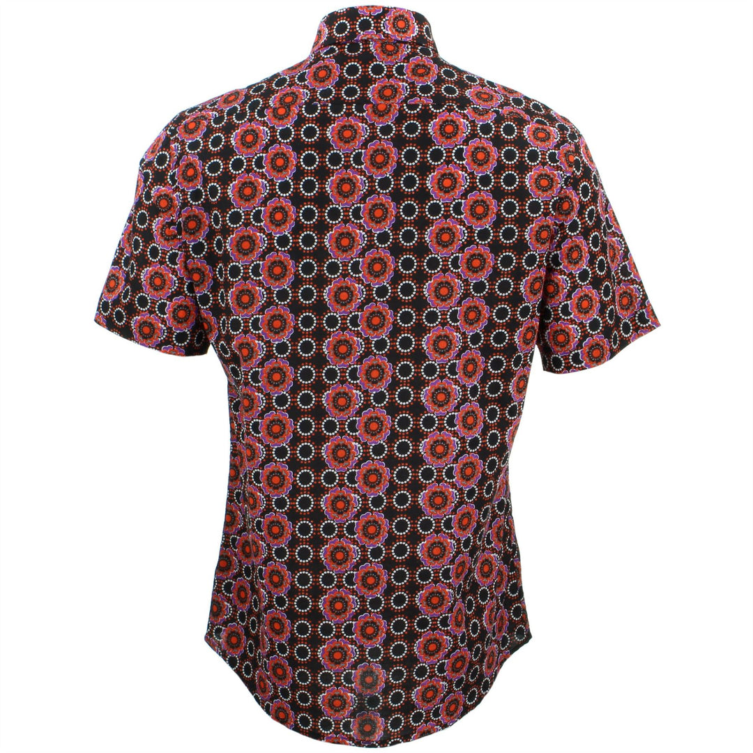 Tailored Fit Short Sleeve Shirt - Poppy Dots