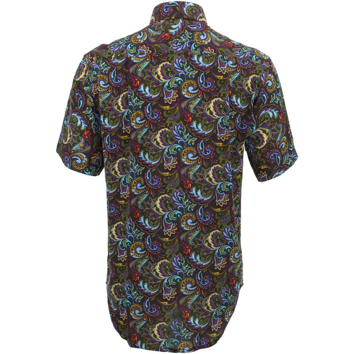 Regular Fit Short Sleeve Shirt - Floral Paisley