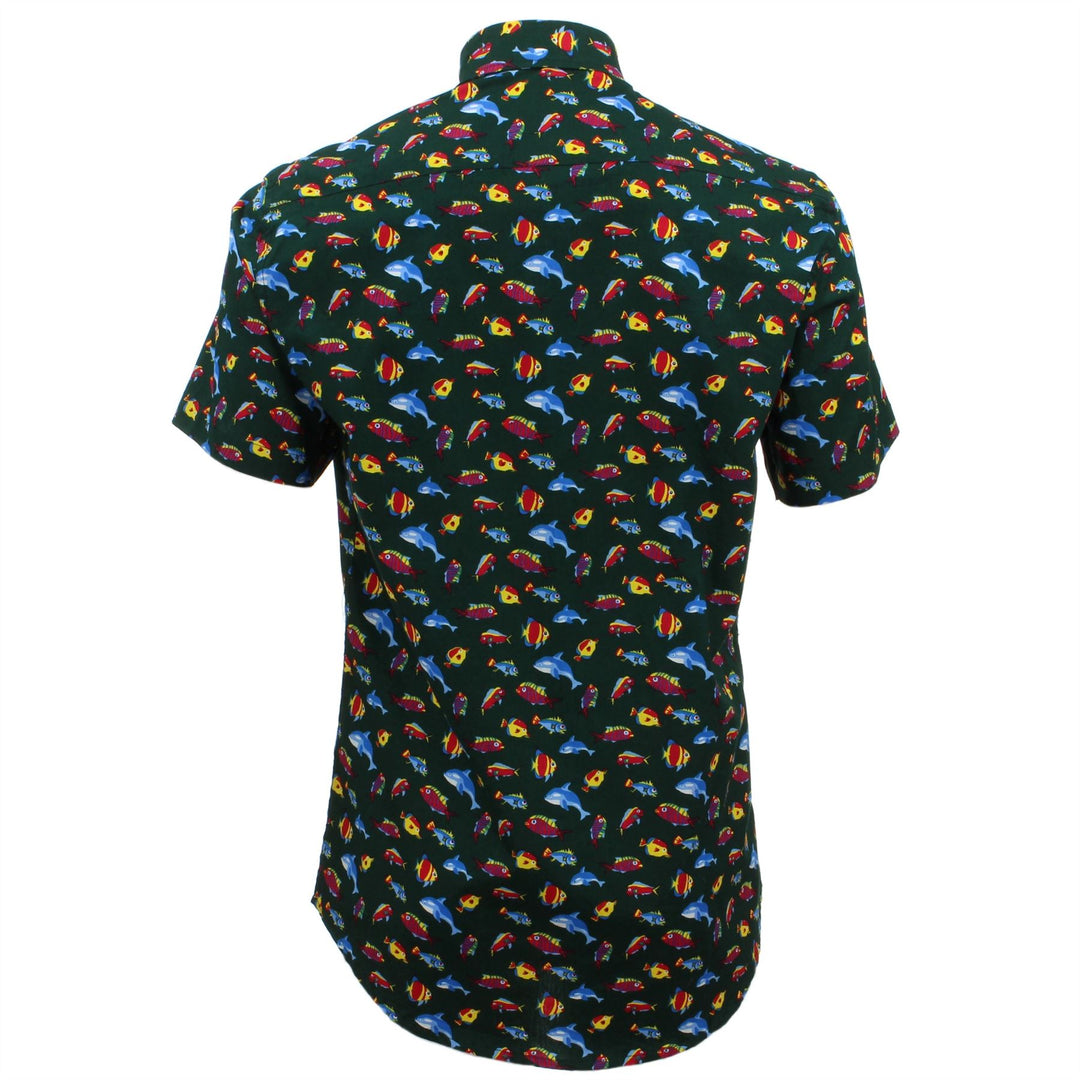 Tailored Fit Short Sleeve Shirt - Fish