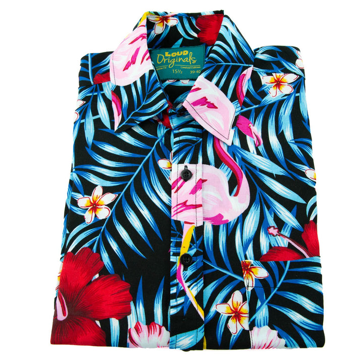 Regular Fit Long Sleeve Shirt - Tropical Flamingo