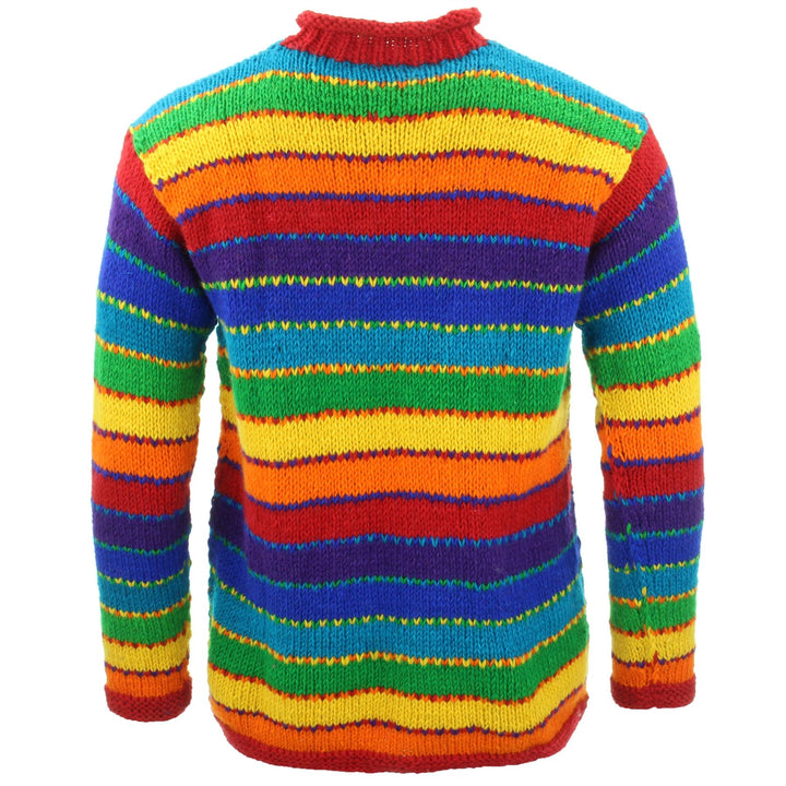 Hand Knitted Wool Jumper - Tik Tik Rainbow